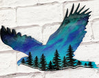 Eagle Northern Lights Resin Art