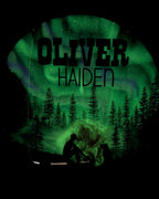Northern Lights Campfire Resin Art Name Sign