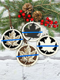 Canadian Thin Blue Line Christmas Ornament