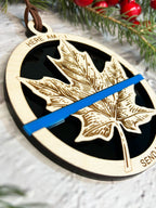 Canadian Thin Blue Line Christmas Ornament