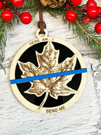 Canadian Thin Blue Line Christmas Ornament