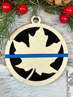 Canadian Thin Blue Line Christmas Ornament