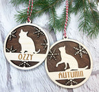 Personalized Round Cat Ornament