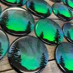 Northern Lights Resin Coasters - Set of Four