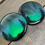 Northern Lights Resin Coasters - Set of Four