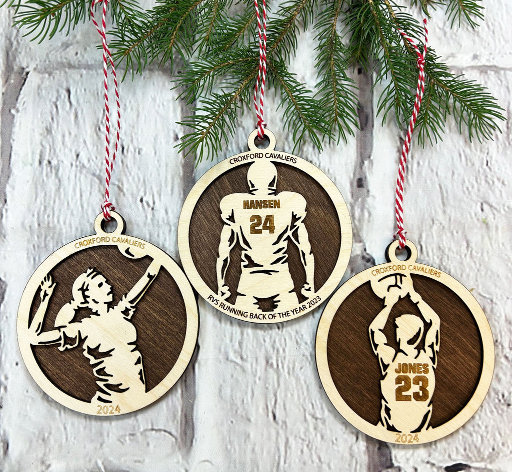 Personalized Sports Ornaments - 27 Sport Options!