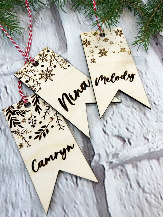 Engraved Stocking Gift Tag
