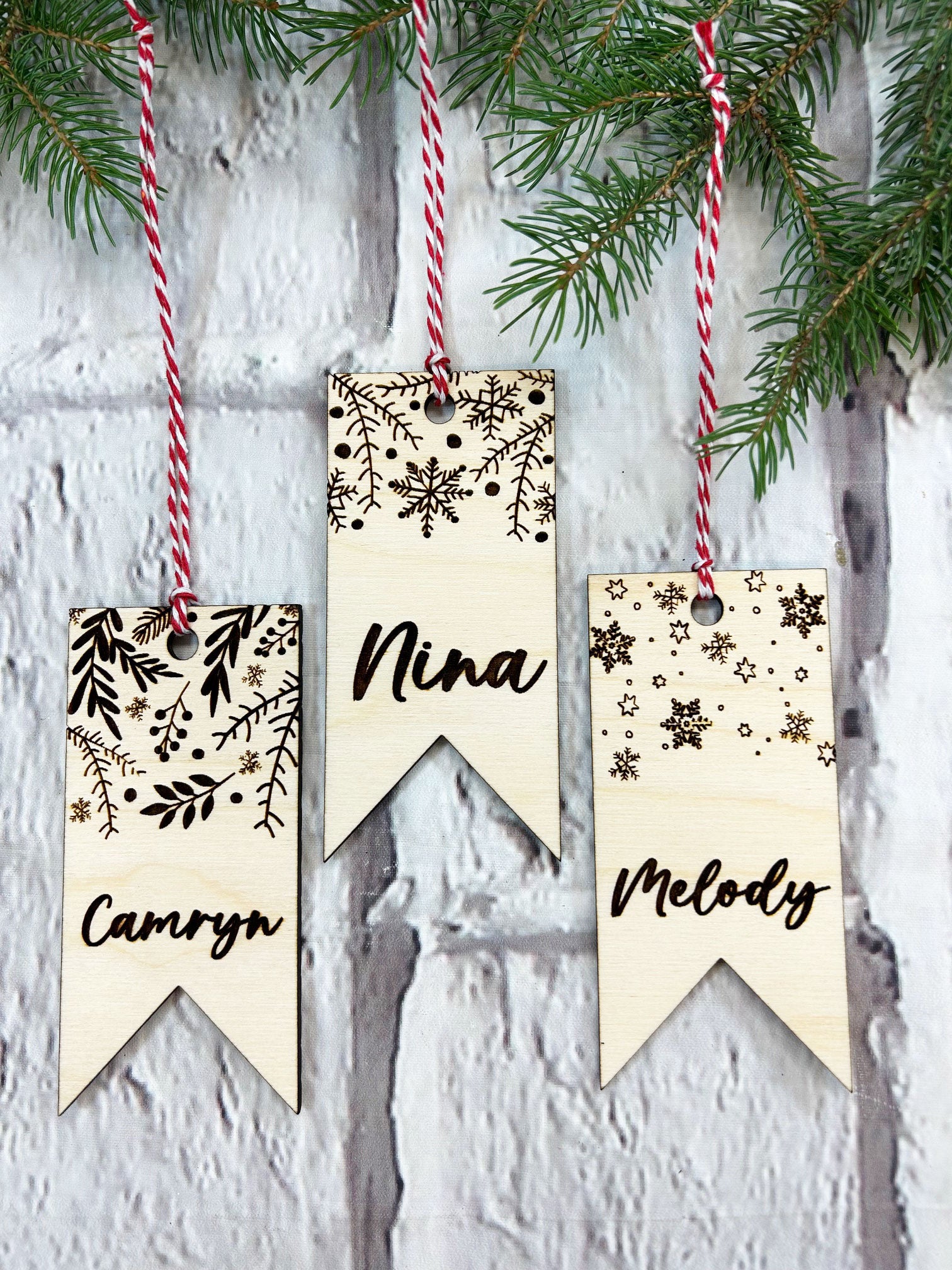 Engraved Stocking Gift Tag
