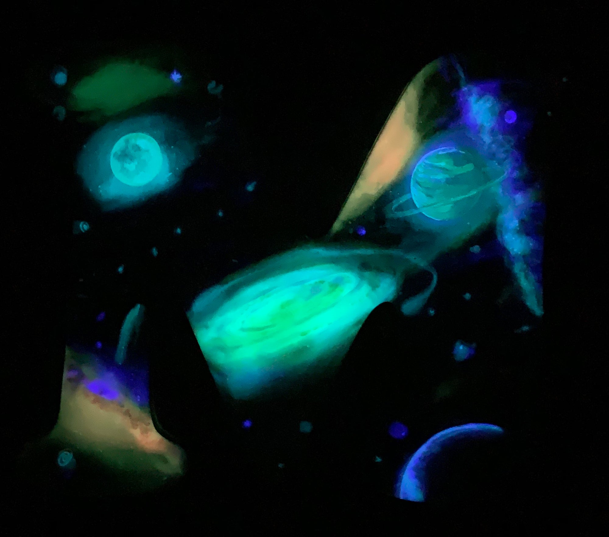 Glow-In-The-Dark Outer Space Resin Letters