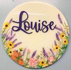 Glow Garden Resin Art Name Sign