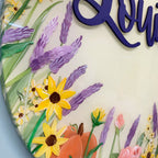 Glow Garden Resin Art Name Sign