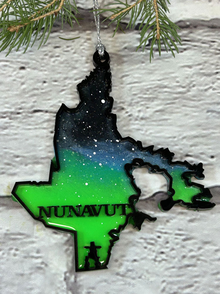CLEARANCE Green Province Northern Lights Ornaments