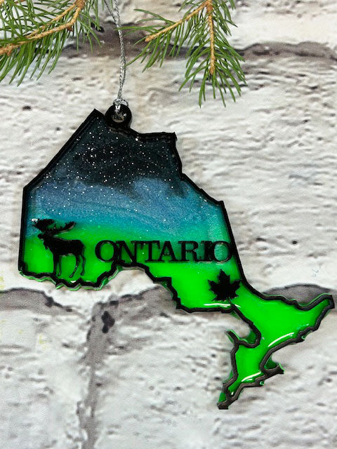 CLEARANCE Green Province Northern Lights Ornaments