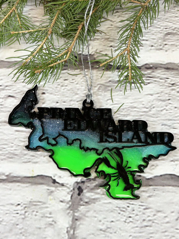 CLEARANCE Green Province Northern Lights Ornaments