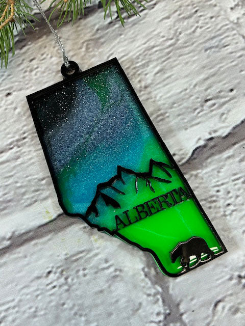 CLEARANCE Green Province Northern Lights Ornaments