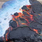 The Big Island Lava Flow Resin Art Piece