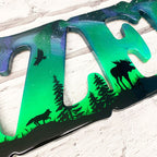 Northern Lights Resin Art Name Sign