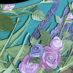 Glow-In-The-Dark Lavender and Roses Resin Art Letter