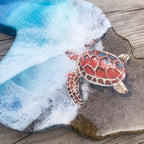 Maui Sea Turtle Ocean Resin Art