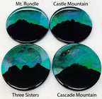 Rocky Mountain Northern Lights Resin Coaster