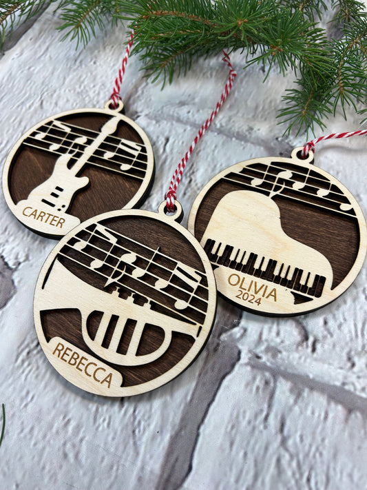 Personalized Musical Instrument Ornament
