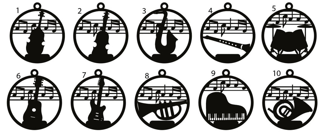 Personalized Musical Instrument Ornament