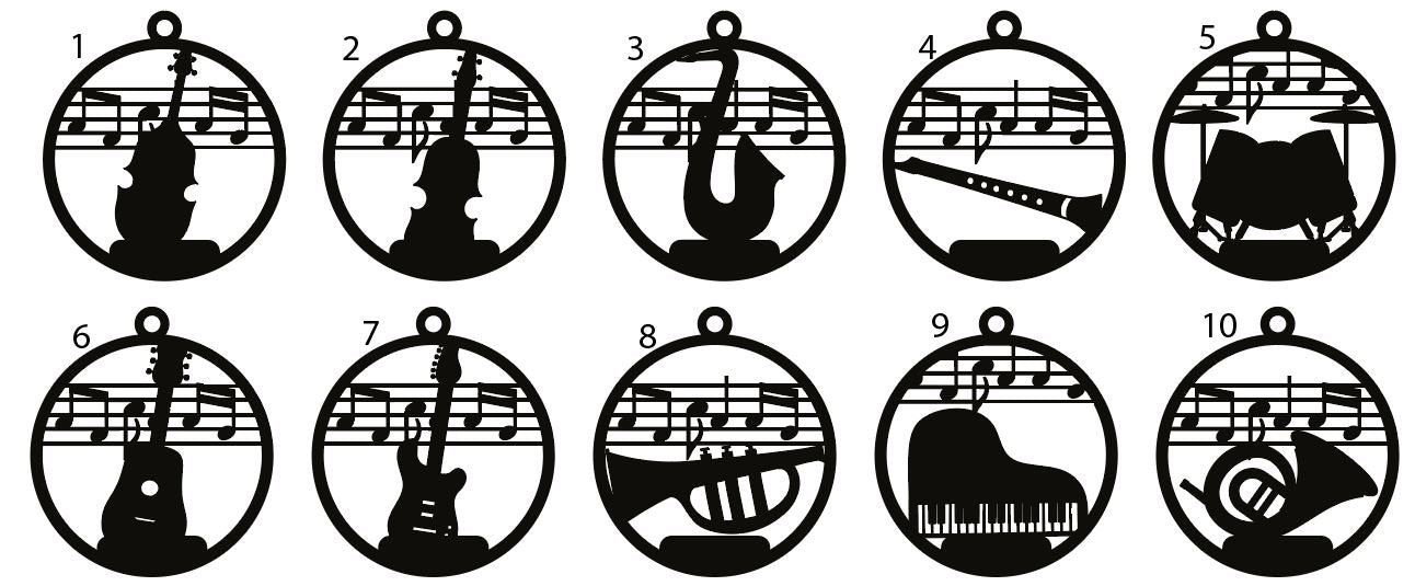 Personalized Musical Instrument Ornament