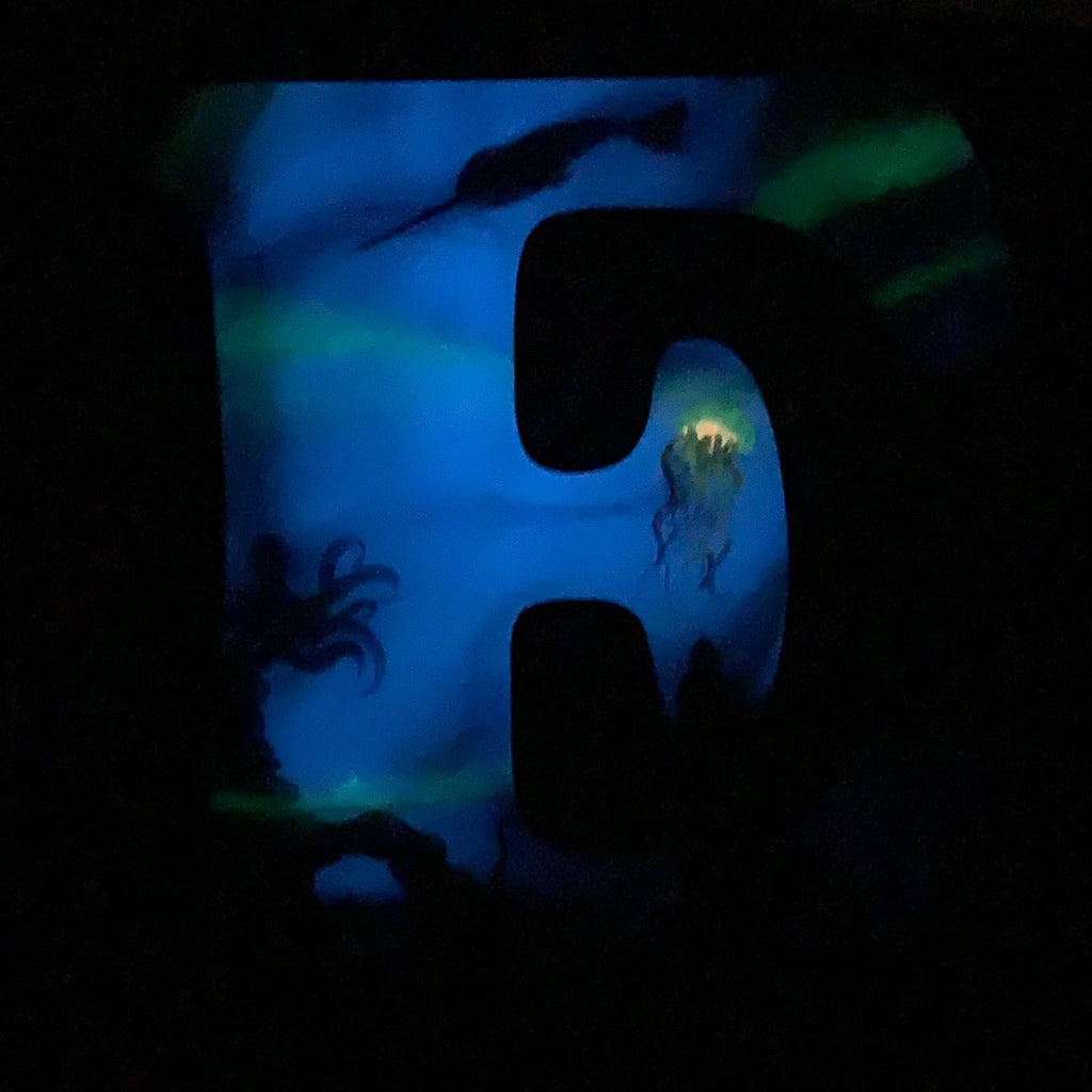 Glow-In-The-Dark Epoxy Coral Reef Letters