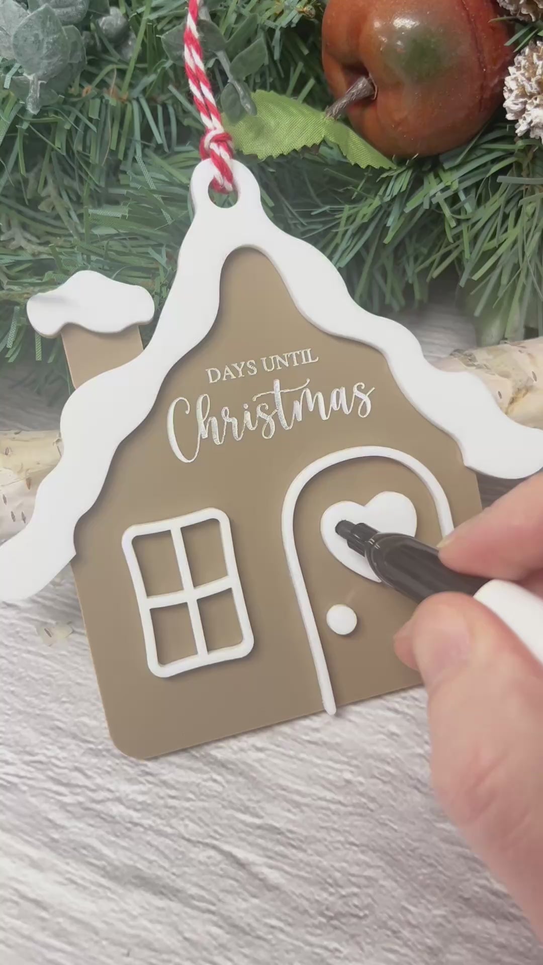 Gingerbread House Christmas Countdown Ornament