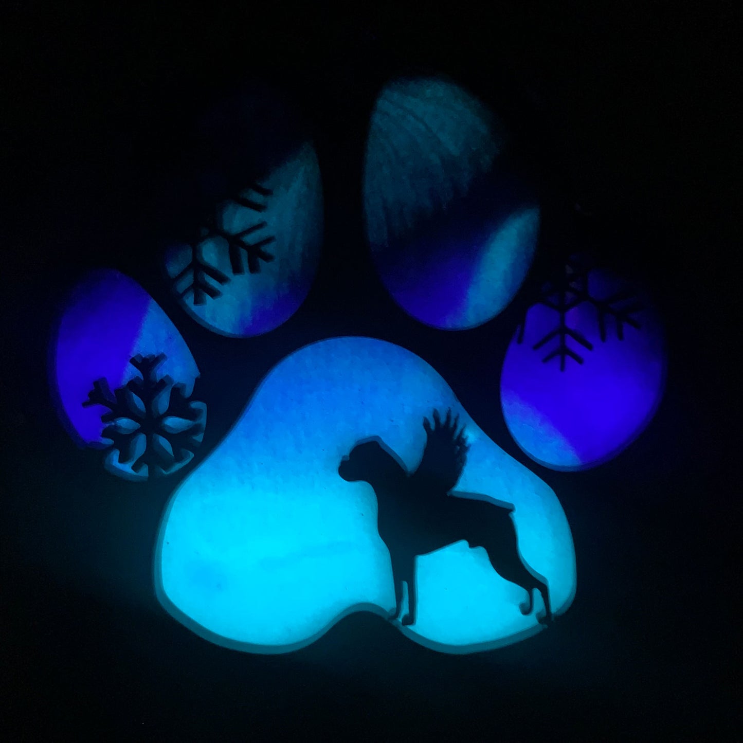 Northern Lights Resin Dog Breed Christmas Ornament