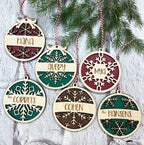Personalized Round Snowflake Ornament