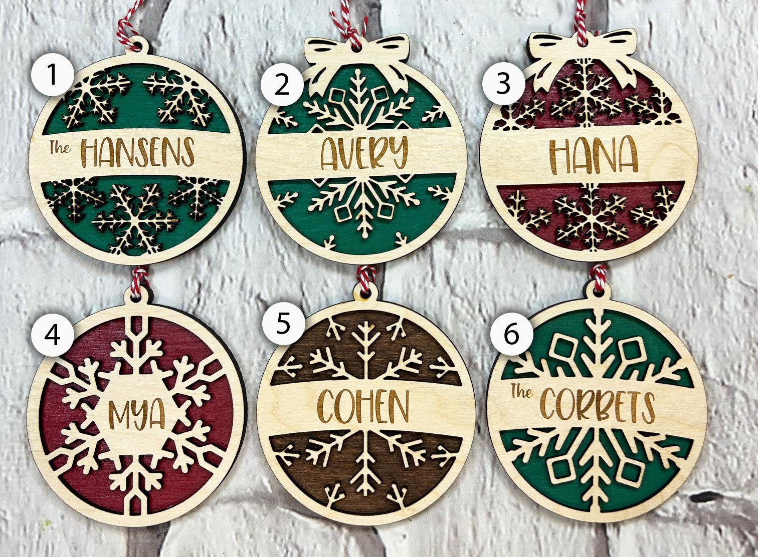 Personalized Round Snowflake Ornament