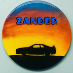 Glow In The Dark Car Silhouette Resin Nursery Name Sign
