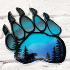 Bear Paw Northern Lights Resin Art
