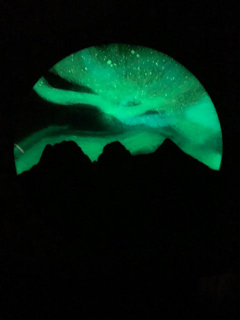 Rocky Mountain Northern Lights Resin Coaster Set